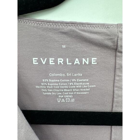 Everlane The Long-Sleeve V-Neck Bodysuit Lavender Size Medium - Picture 2 of 4